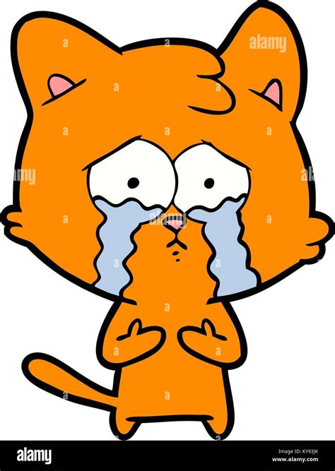 Cat Crying Cartoon Stock Vector Image And Art Alamy