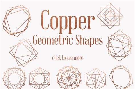 Copper Vintage Style Geometric Shapes By Dream In