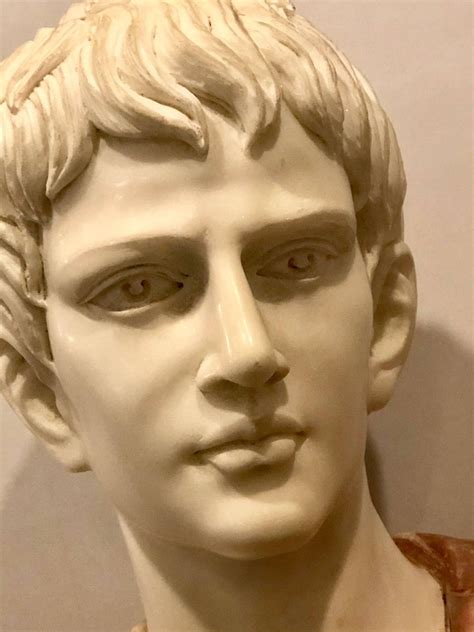 Full Colorful Marble Bust Of A Young Roman At 1stdibs