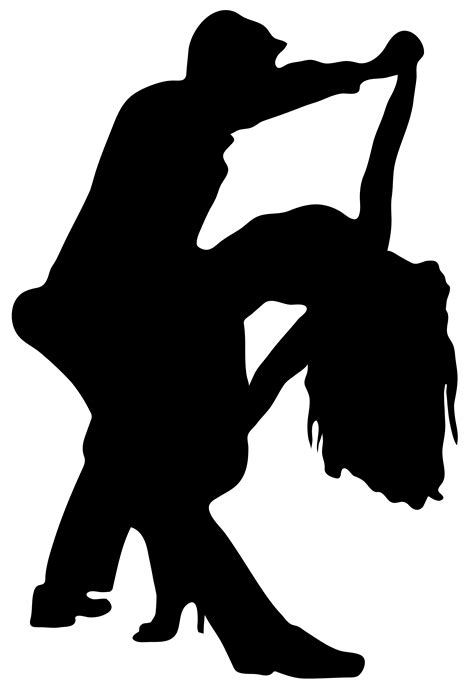 Romantic Dancers Silhouette Png Transparent Clip Art Image