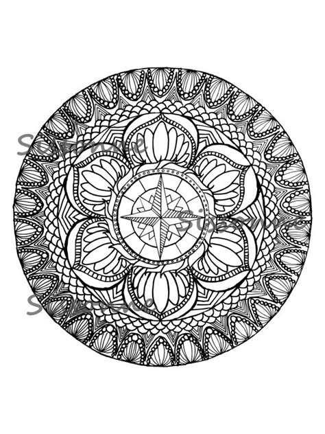 Check spelling or type a new query. Zentangle Inspired Mandala Coloring Page - Instant PDF Download - Adult Coloring Page - Zen ...