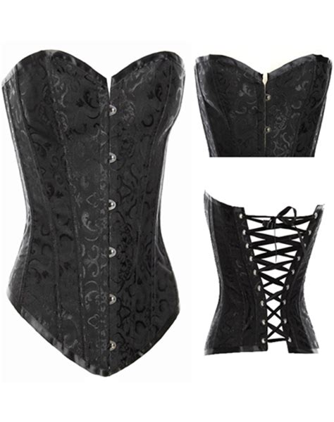 Black Floral Tapestry Corset Wholesale Lingeriesexy Lingeriechina