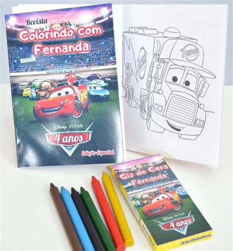 Kit Livrinhos Revista Colorir Personalizados Giz De Cera R