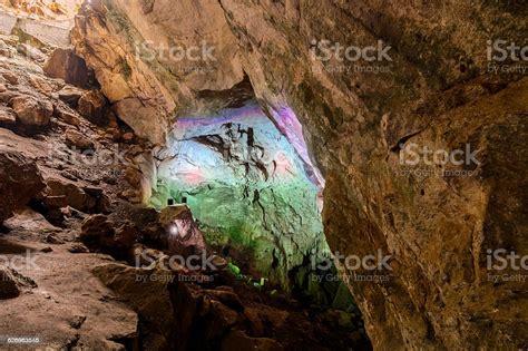 Colorful Borra Caves Located On The East Coast Of India Stock Photo