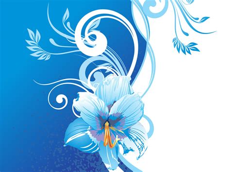 Background With Blue Flowers Vector Art And Graphics