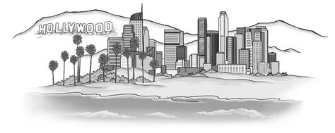 Los Angeles Skyline Illustration Download Illustration 2020