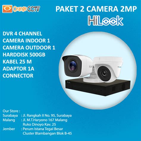 Paket 2 Kamera HiLook 2MP CCTV Murah Spy Cam Kamera CCTV