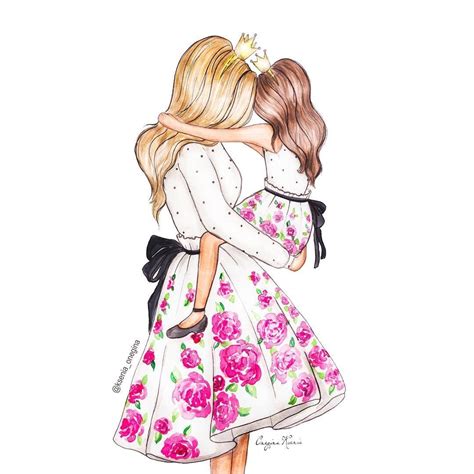 Mother And Daughter Drawing Wallpapers Wallpaper Cave