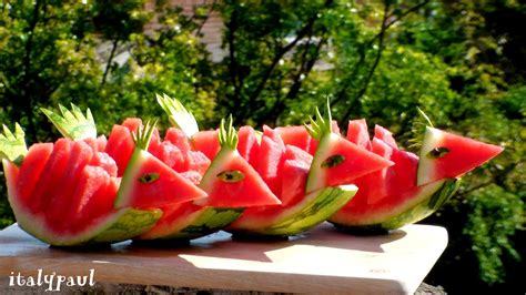 Italypaul Art In Fruit And Vegetable Carving Lessons Art In Watermelon