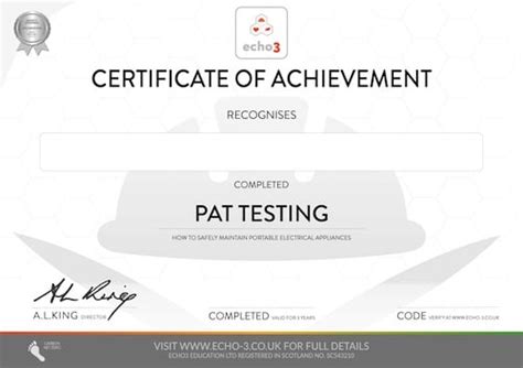 Online Pat Testing Course £12 Certificate