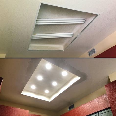 How to update 1990's recessed fluorescent kitchen ligh. Fluorescent kitchen lighting to LED recessed. Great upgrade for an older kitchen. Get your es ...