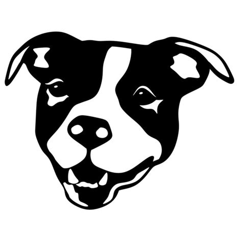 Vector image of an pitbull. Pitbull Dog Face Cuttable Design