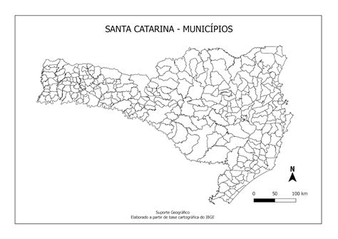 Mapa MunicÍpios De Santa Catarina