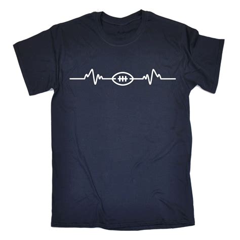 American Football Heart Beat Pulse T Shirt Clothing Sports T