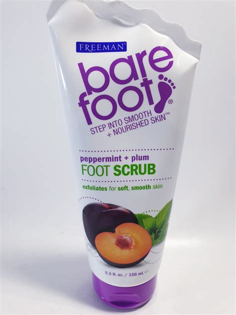 Freeman Bare Foot Exfoliating Foot Scrub Peppermint And Plum 53 Oz