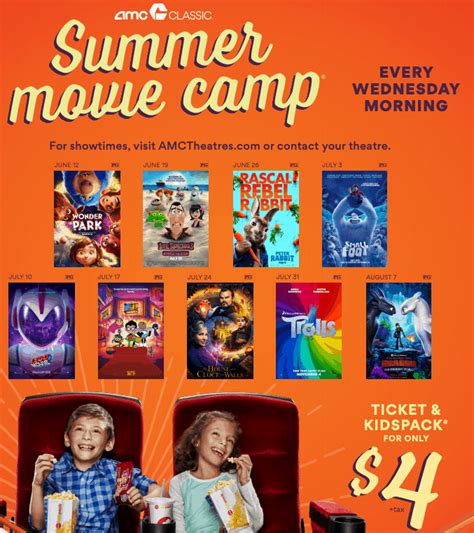 Amc Summer Kids Camp Movie Theater Prices