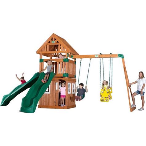 Backyard Discovery Outing All Cedar Swingset Overstock 8591010
