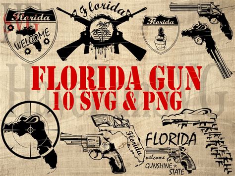 Shirt Design T Florida Gun Guns Svg Png Digital Download Etsy