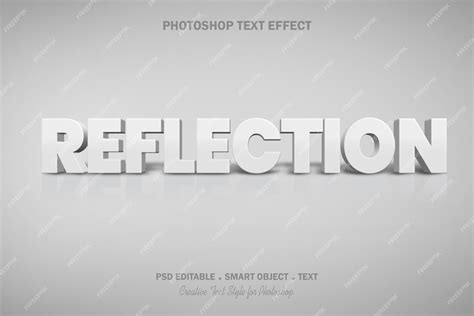 Premium Psd Reflection Text Effect Template Design