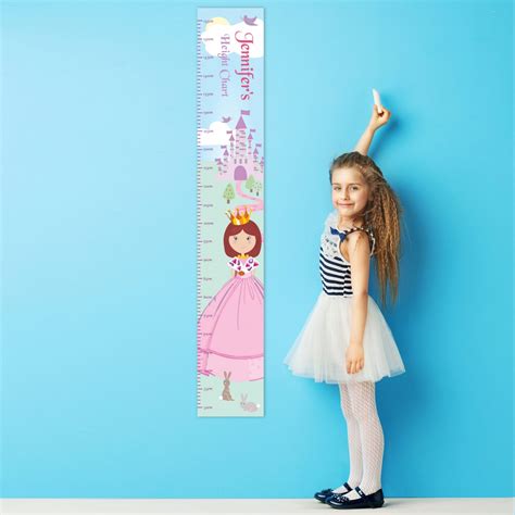 Personalised Fairy Tale Princess Height Chart Bubblelush Divine Ts