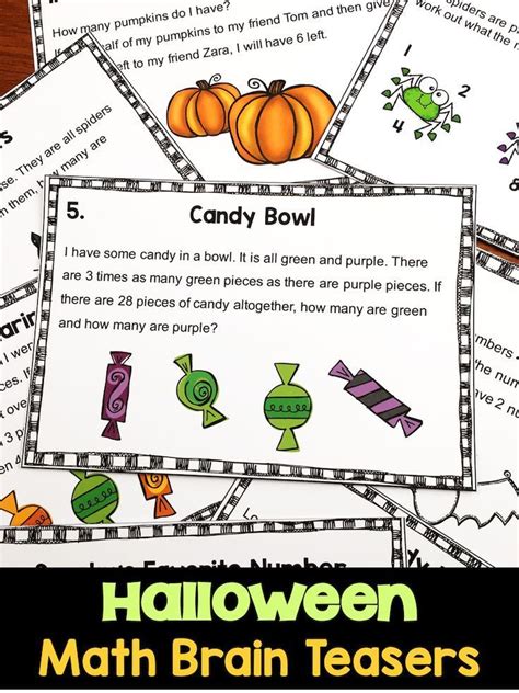 Fun Halloween Math Activities Worksheets Games Brain Teasers And Boom