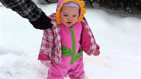 Funniest Babies Playing With Snow In The First Time Youtube