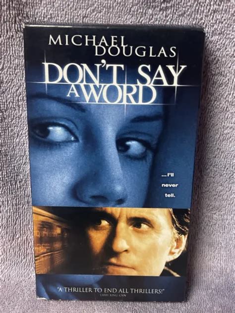 Dont Say A Word Vhs 2002 Michael Douglas Thriller 399 Picclick