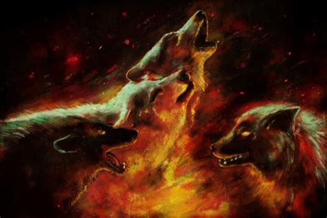 Wolf Fire Anime Cool Wallpapers Anime Fire Wolf Wallpapers Posted By