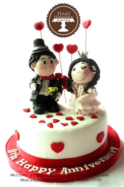 Are you looking for a special cake for a birthday? happy anniversary fondant cake | haki homemade fondant ...
