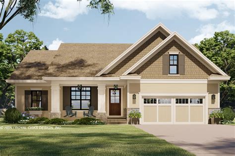 Single Story Traditional Ranch Home Plan With Home Office And 3