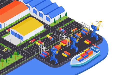 Best Premium Shipping Port Illustration Download In Png And Vector Format