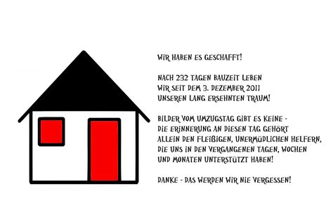 Nimm nicht nur deine sachen, sondern auch deine träume und die sicherheit mit in dein neues haus. einzug - Ländchenlust