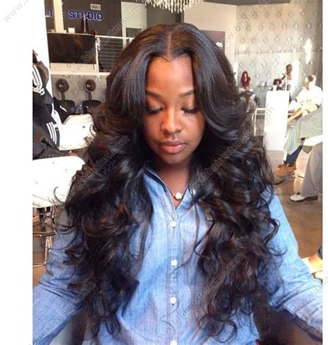 Fern's sew in weave hairstyles. Loose Wave Full Lace Wig Middle Part Swiss Lace Front Lace ...