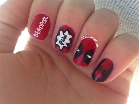 Deapool Nails Deadpool Xmen Marvel Comics Superhero Nails Nail