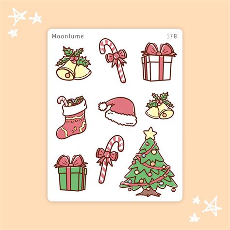 Printable Cute Christmas Stickers