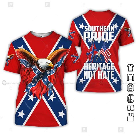 Confederate Flag 3d All Over Printed Clothes Nt411 Chikepod