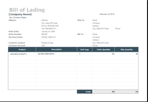 This economic order quantity template helps you identify the optimal order quantity which minimizes the cost of ordering and holding inventory. Bill of Lading Template for MS EXCEL | Excel Templates ...