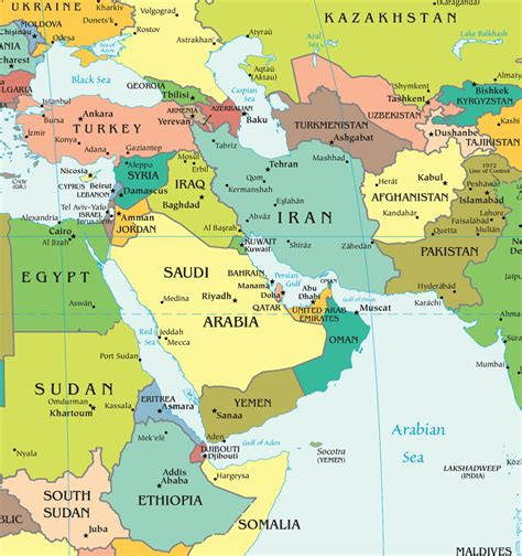La Carte De Moyen Orient My Blog
