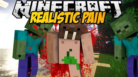 Minecraft Mody Realistyczny BÓl Realistic Pain Mod Youtube