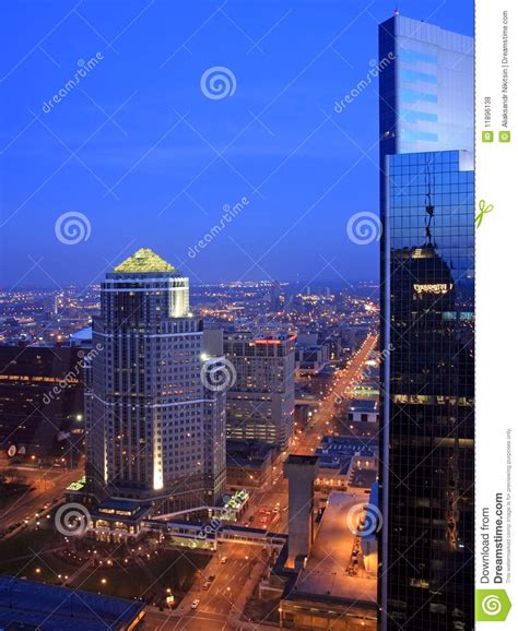 Minneapolis Downtown At Dusk Stock Photo Image Of Outdoor Structure