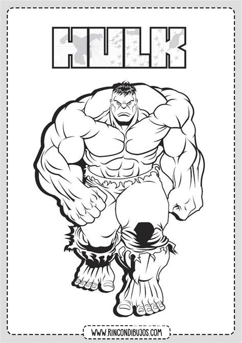 Dibujos De Hulk Marvel Para Colorear Rincon Dibujos