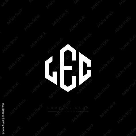 Lec Letter Logo Design With Polygon Shape Lec Polygon Logo Monogram