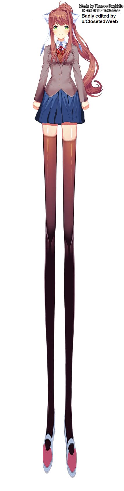 I Felt The Monika Full Body Sprite Wasnt Tall Enough So I Fixed It