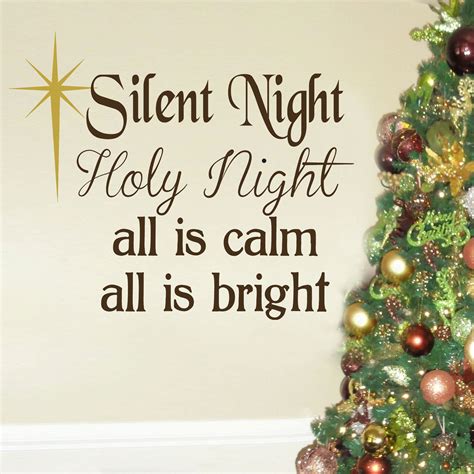 Silent Night Holy Night All Is Calm All Is Bright With Star Christmas
