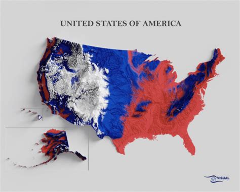 Us Shaded Relief Map Wondering Maps