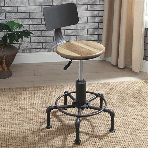 Fran By Furniture Of America Cm3373bc Sand Black Bar Stool