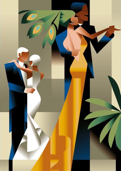 Club Posters By Mads Berg Via Behance Ilustración Art Deco Arte De