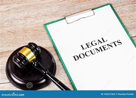 Legal Document Paper File With Gavel Stock Photo Image Of Insurance