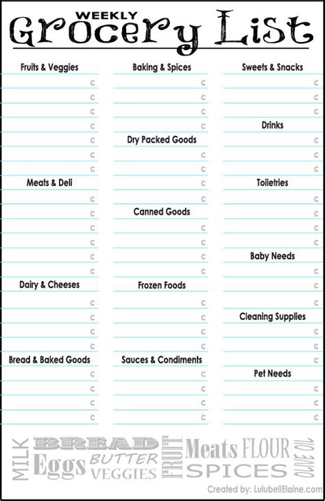 8 how to make a daily planner template? Free Weekly Grocery List printable. Never walk back and ...