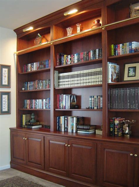 Bookcase Wall With Ladder Home Library Design Home Office Design